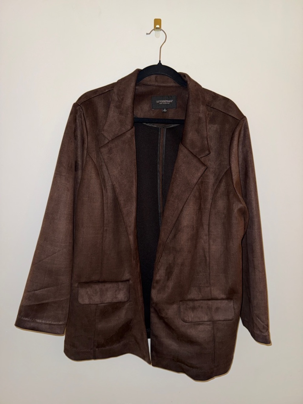 Liverpool Brown Faux Suede Blazer Jacket 1x